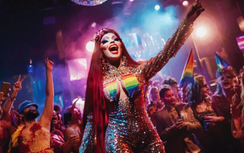 audience WATCHING a drag performance, Melbourne nightlife, October 2024, Australia