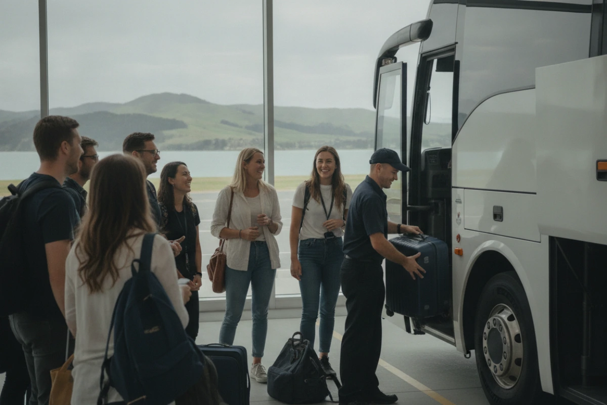 Airport transfer coach in Wellington