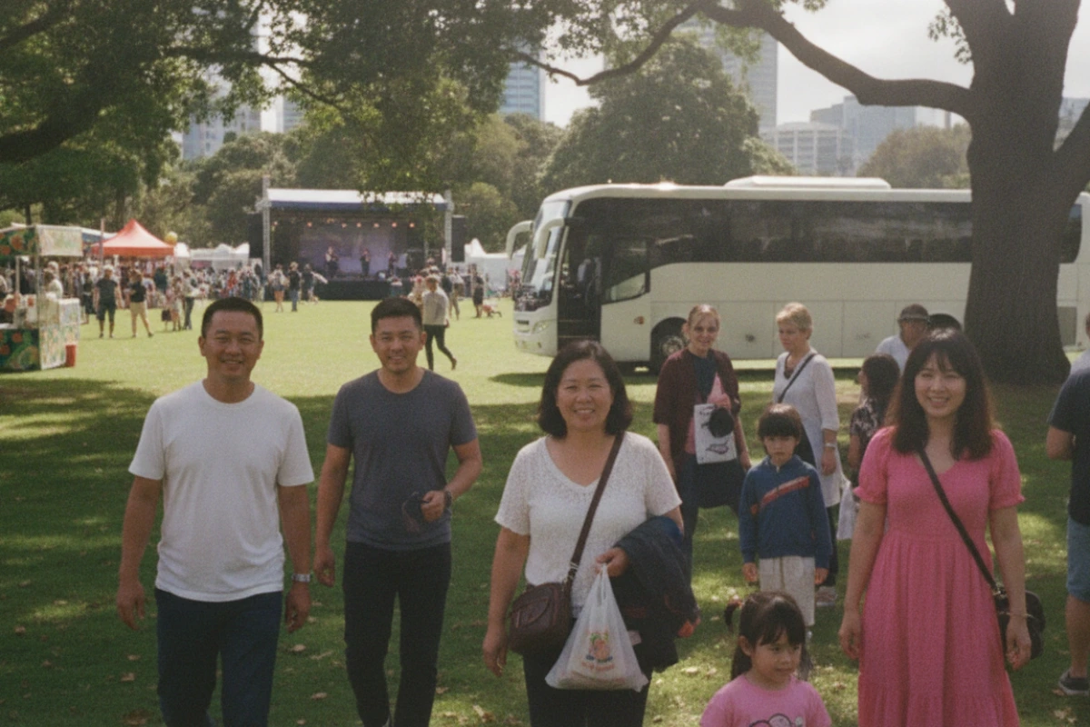 Group transport to Auckland festivals and events
