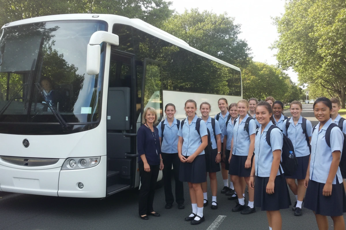School and sports group bus hire Auckland