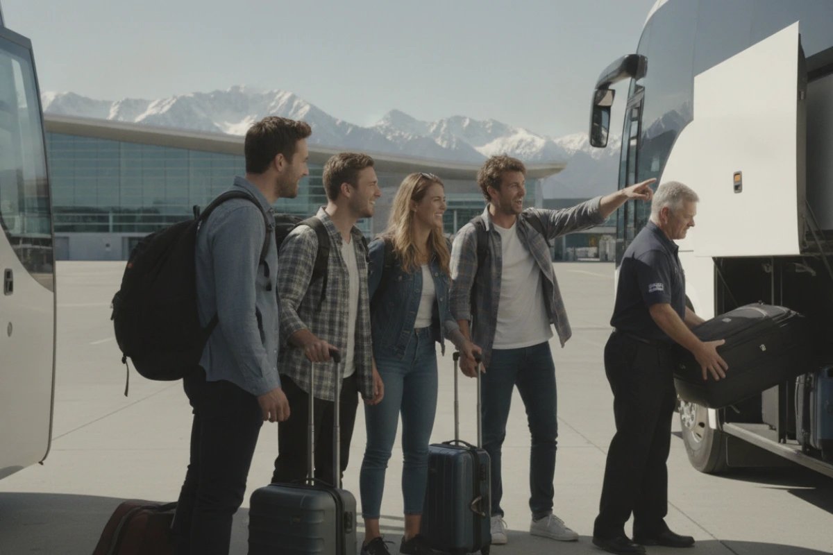 Airport transfer coach in Christchurch
